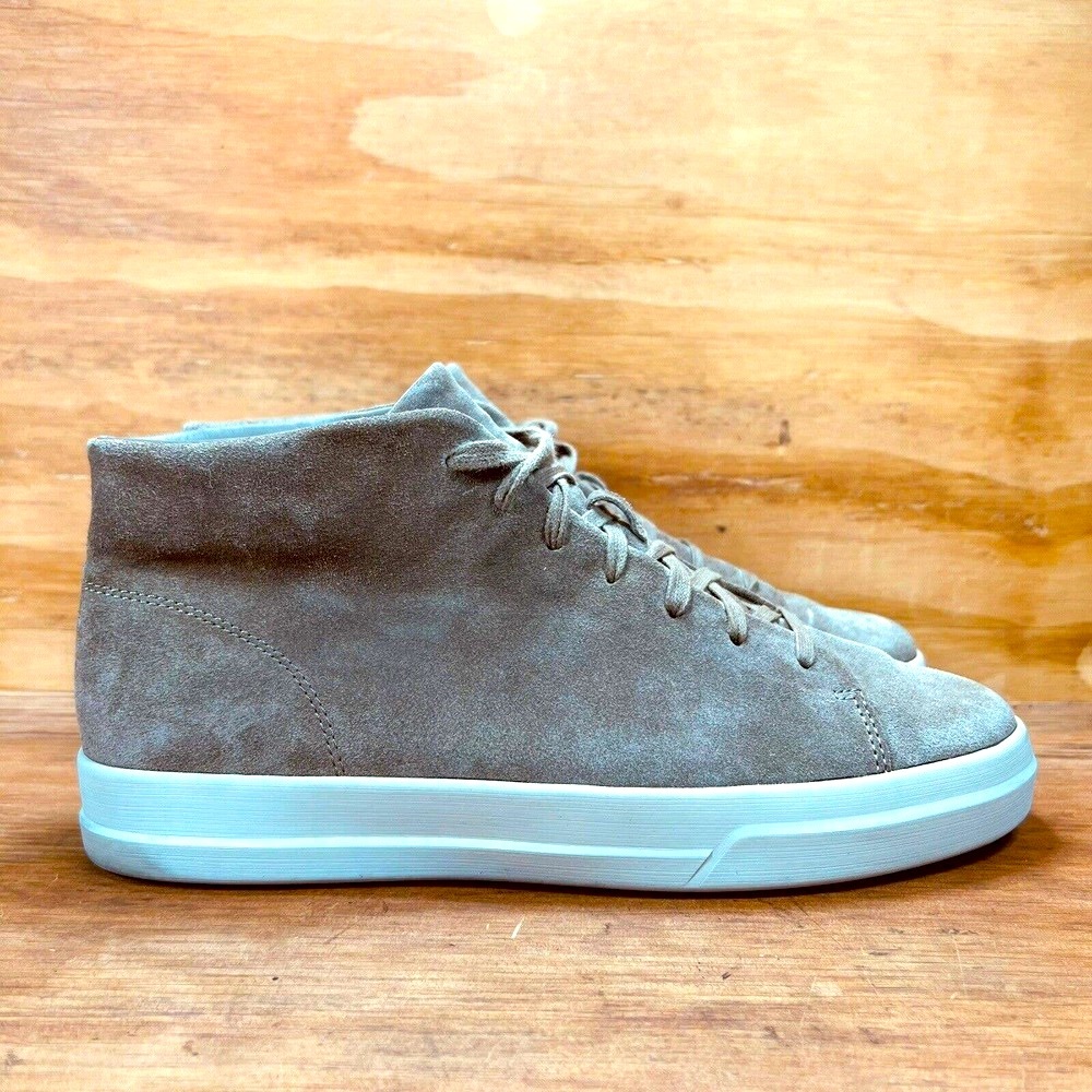Vince Cullen Men Sneakers Shoes Size 9.5 M Brown Suede Leather Hi Top Lace Up